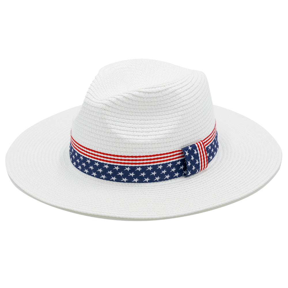 Patriotic Panama Straw Hat